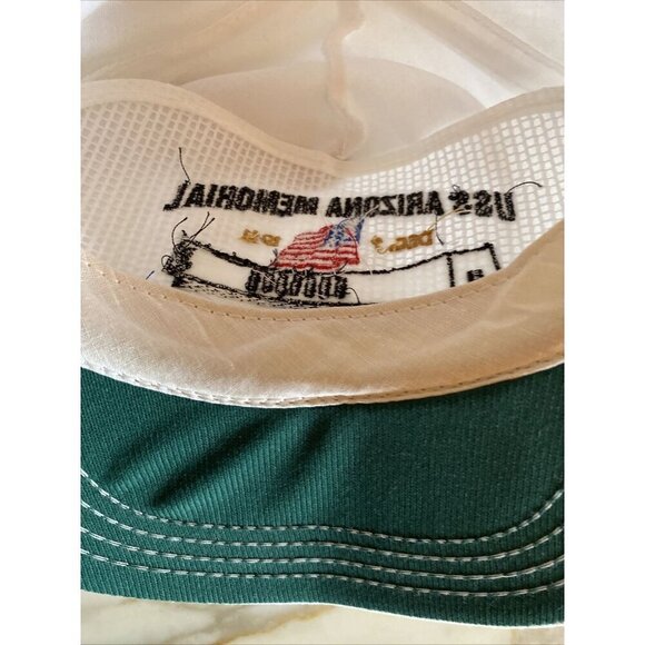 White USS Arizona Memorial Hat Made in USA Pearl Harbor Snapback Cap - Picture 6 of 9